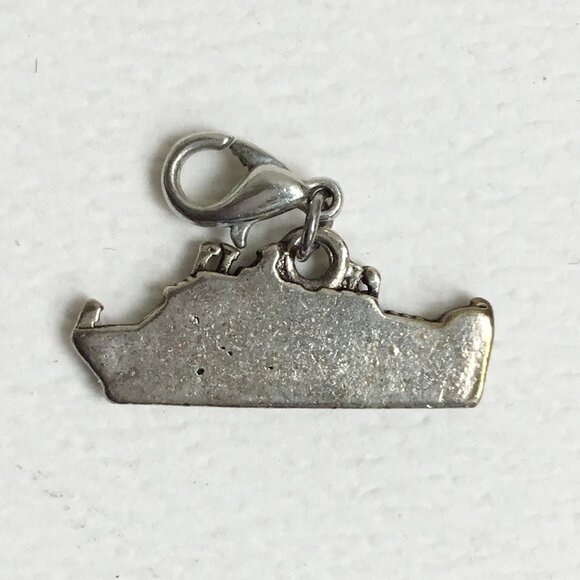 Silver Tone Cruise Ship Boat Nautical Maritime Pendant Charm - Picture 2 of 2